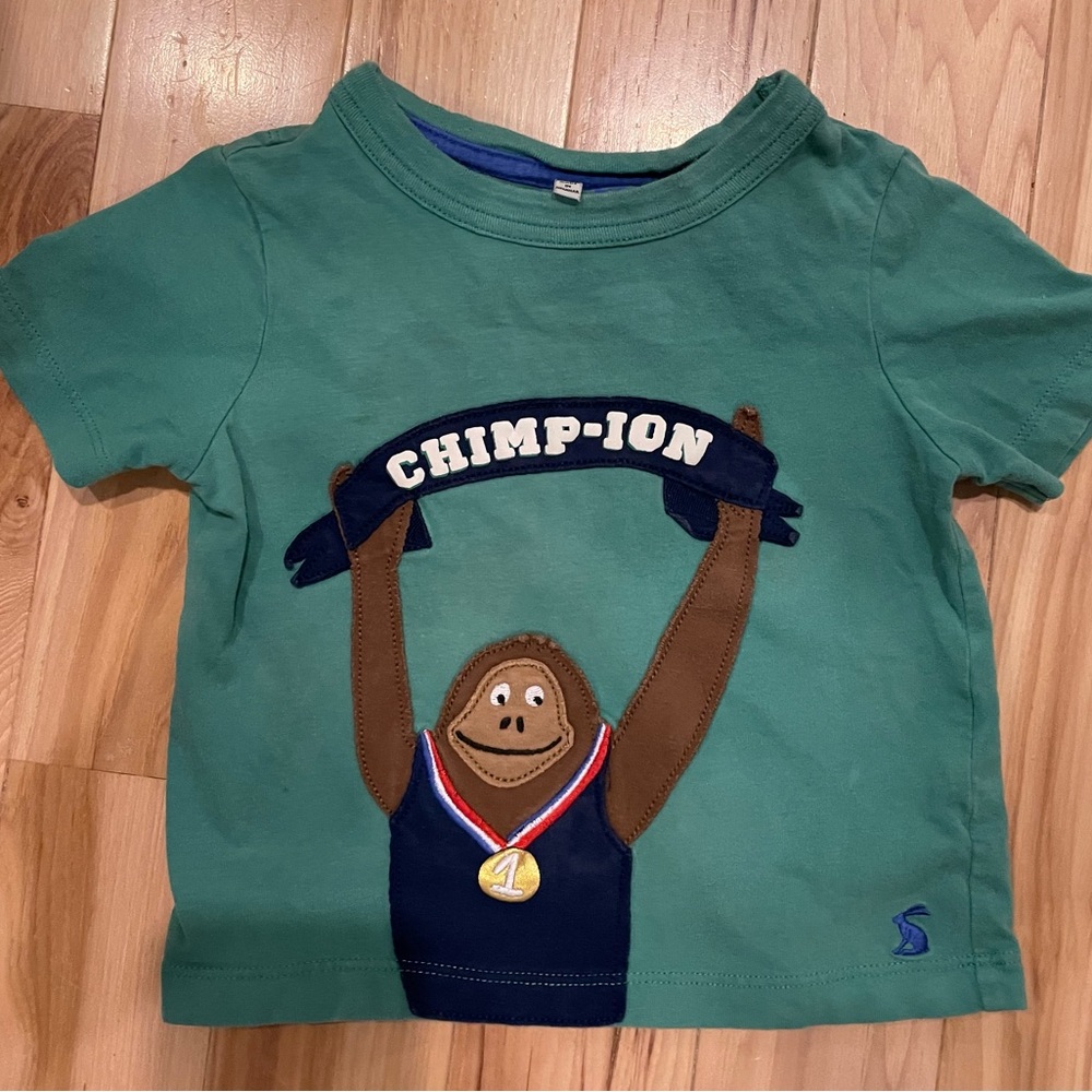 Joules Green Champion Monkey Tee